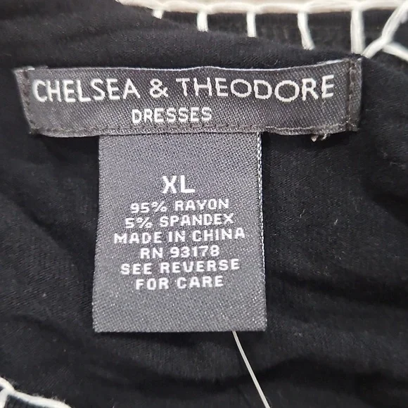 Chelsea & Theodore Blue Long Sleeve Scoop Neck Dress size XL - Picture 8 of 10